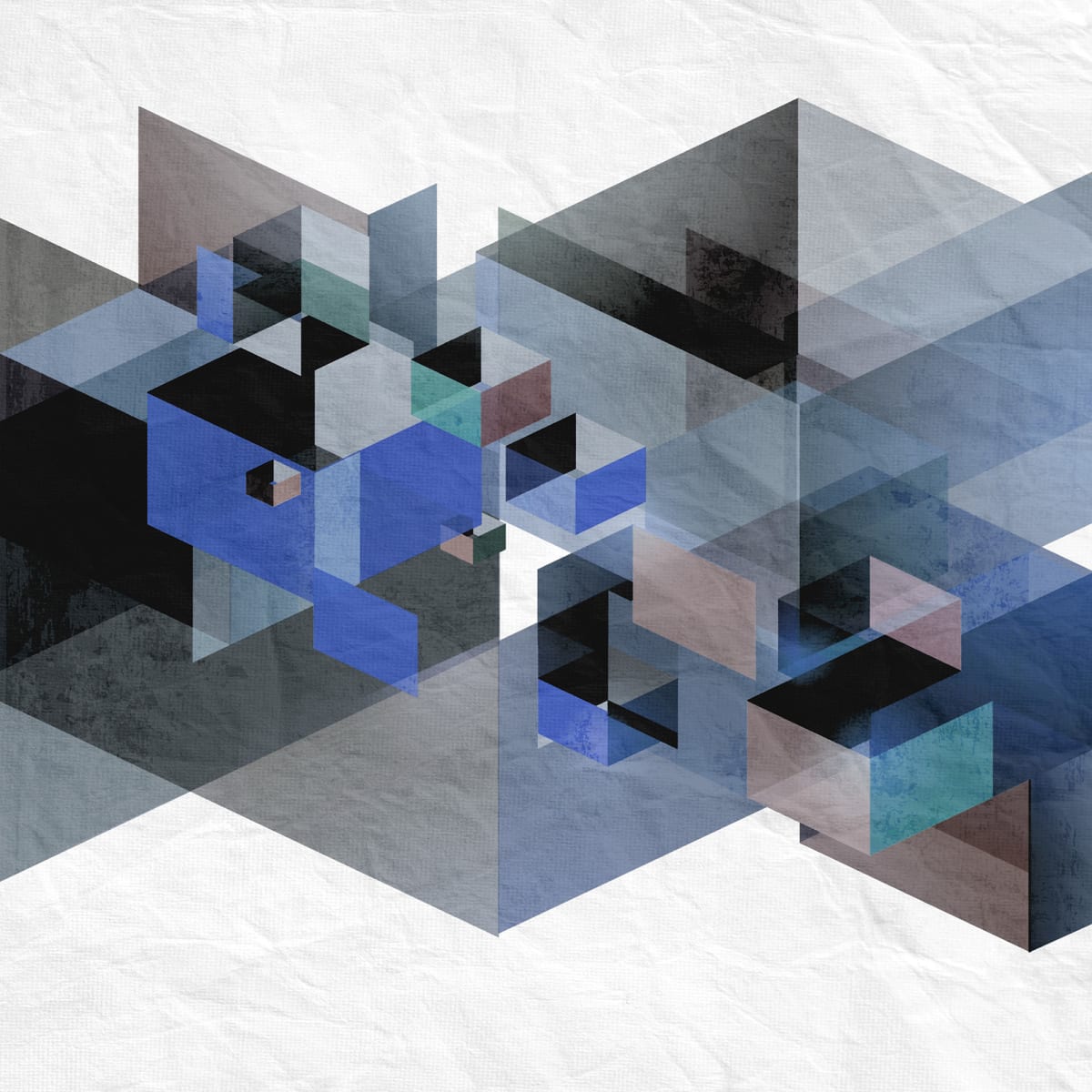 Tapetti Fractal, Blue