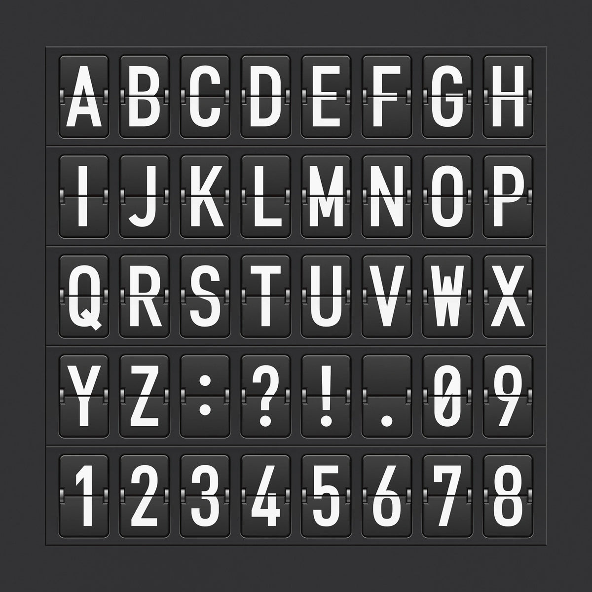 Tapetti Departure Alphabet