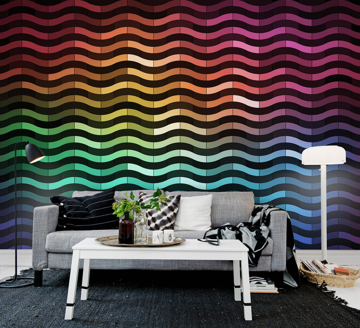 Tapetti Rainbowwave