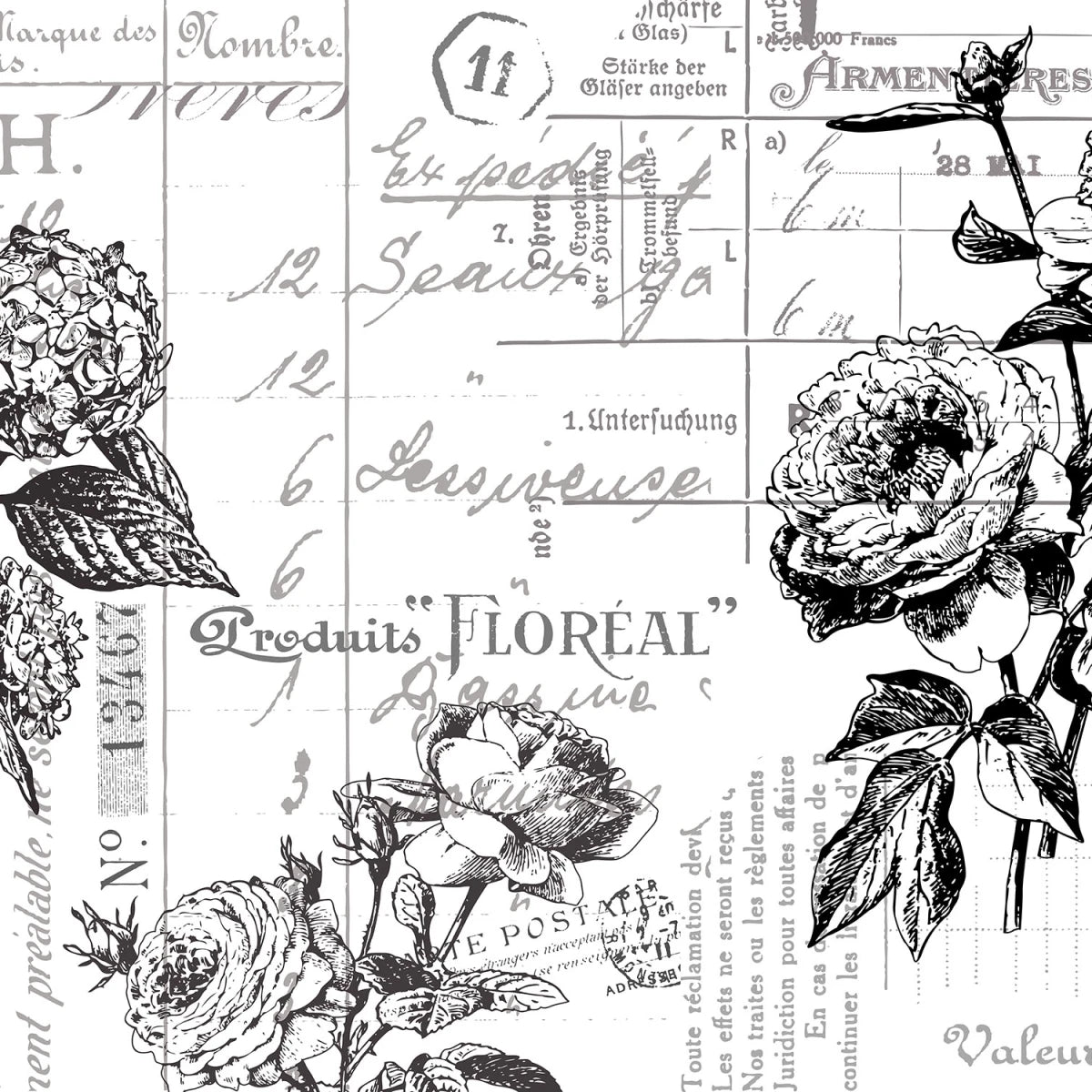 Tapetti Floreal, Black&white