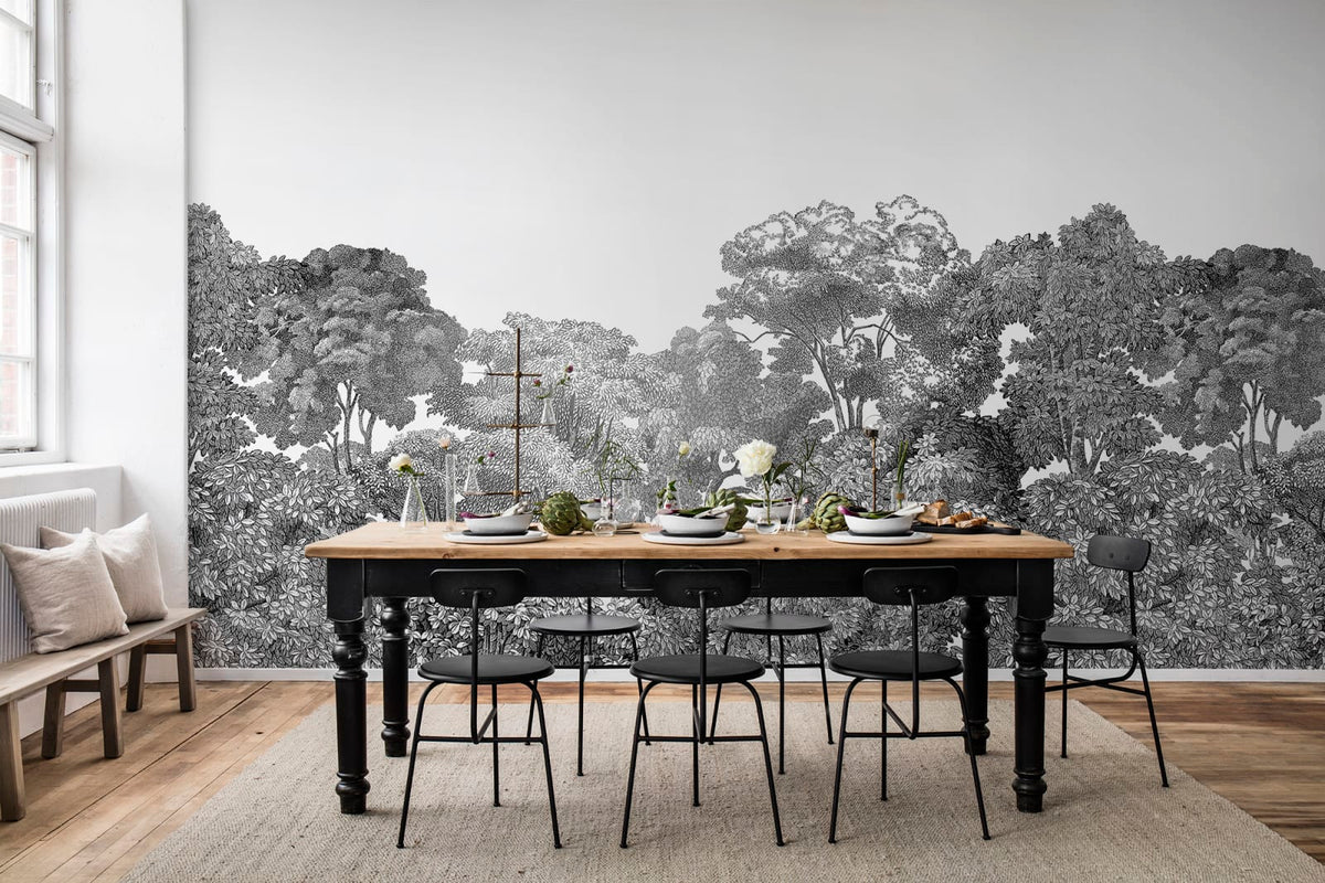 Tapetti Bellewood, Black Toile