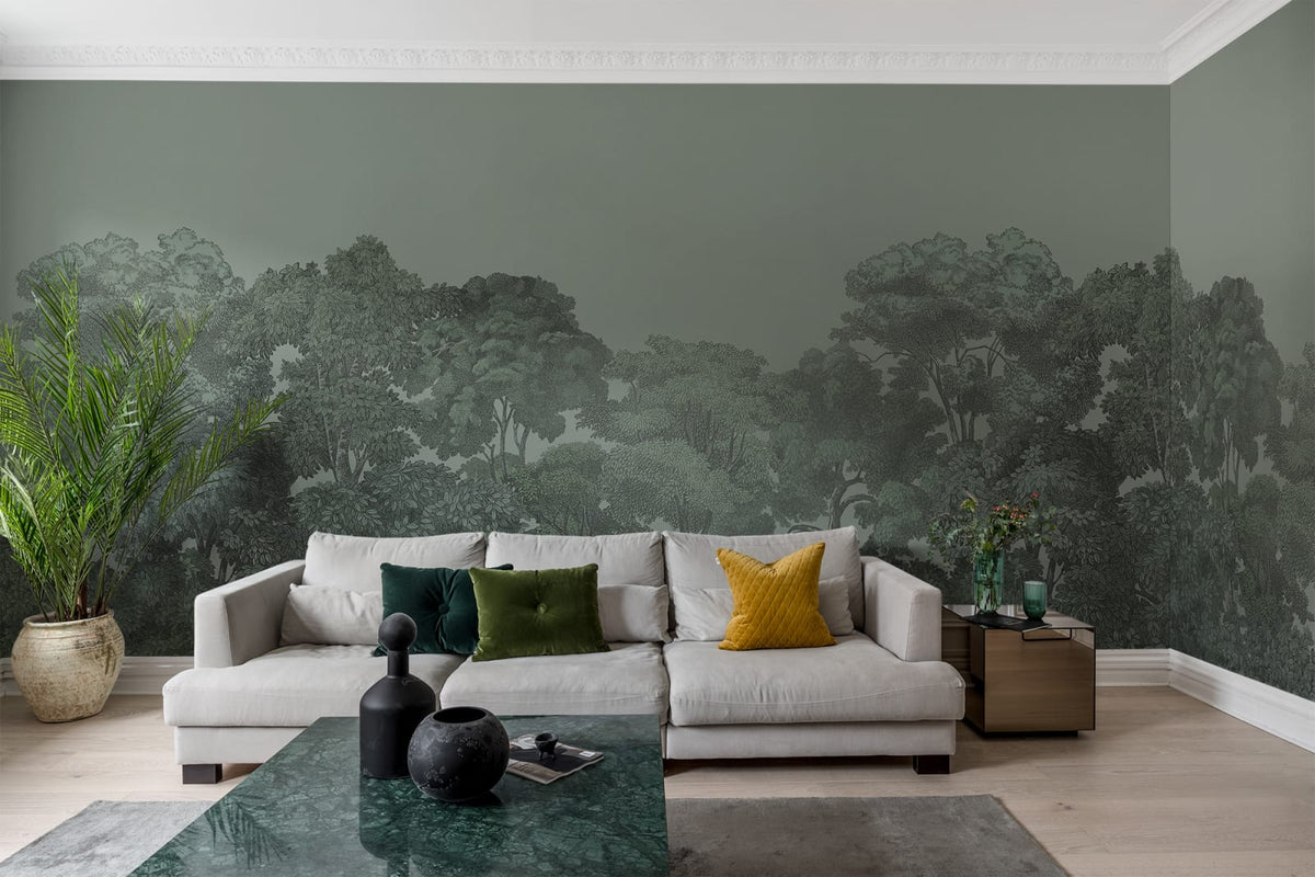 Tapetti Bellewood, Solid Green