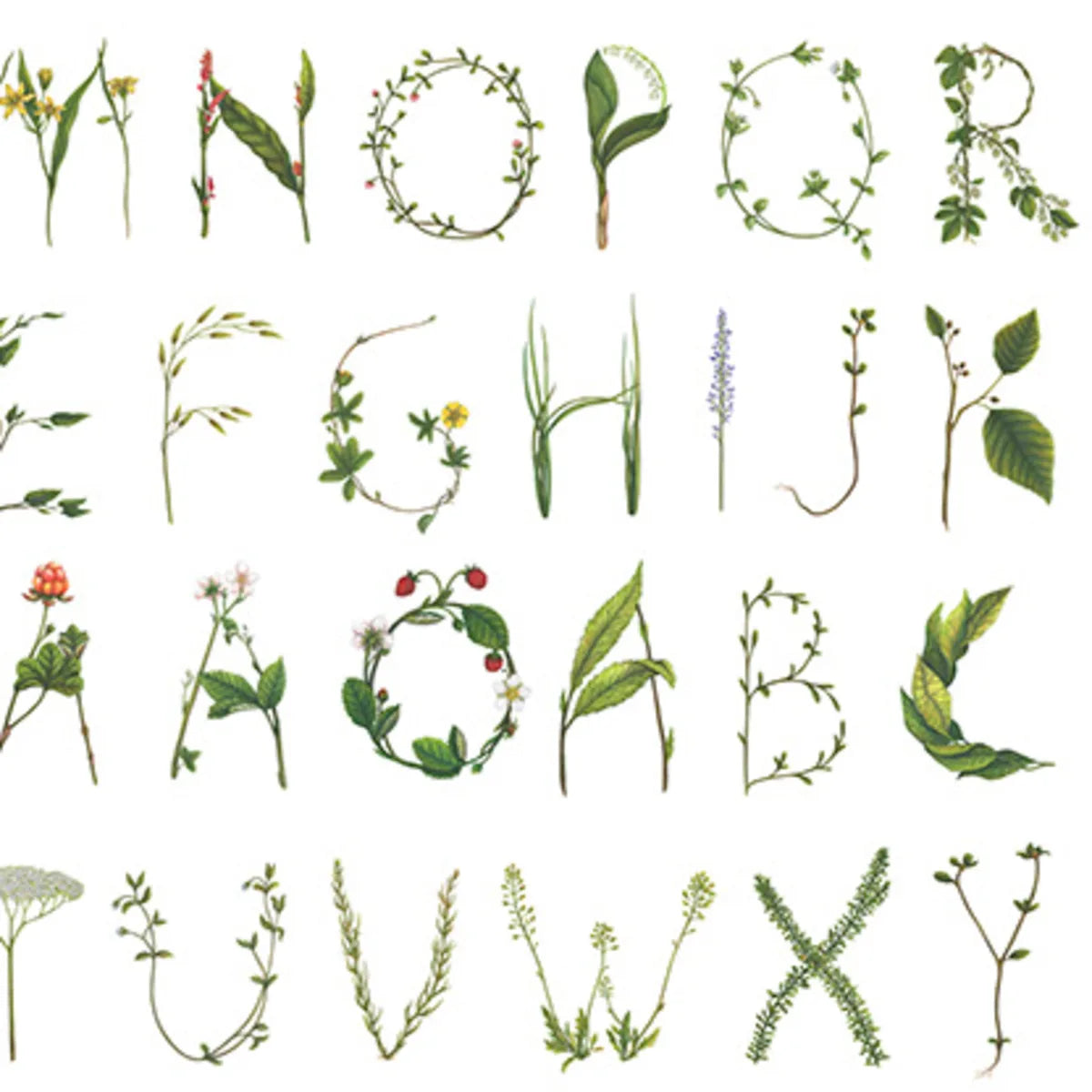 Tapetti Floral Alphabet