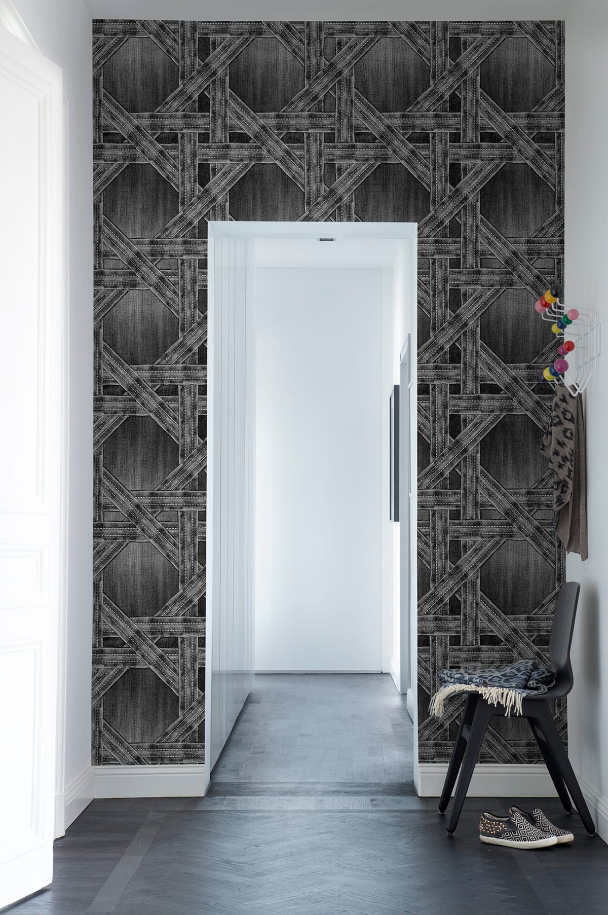 Tapetti Denim Trellis, Black