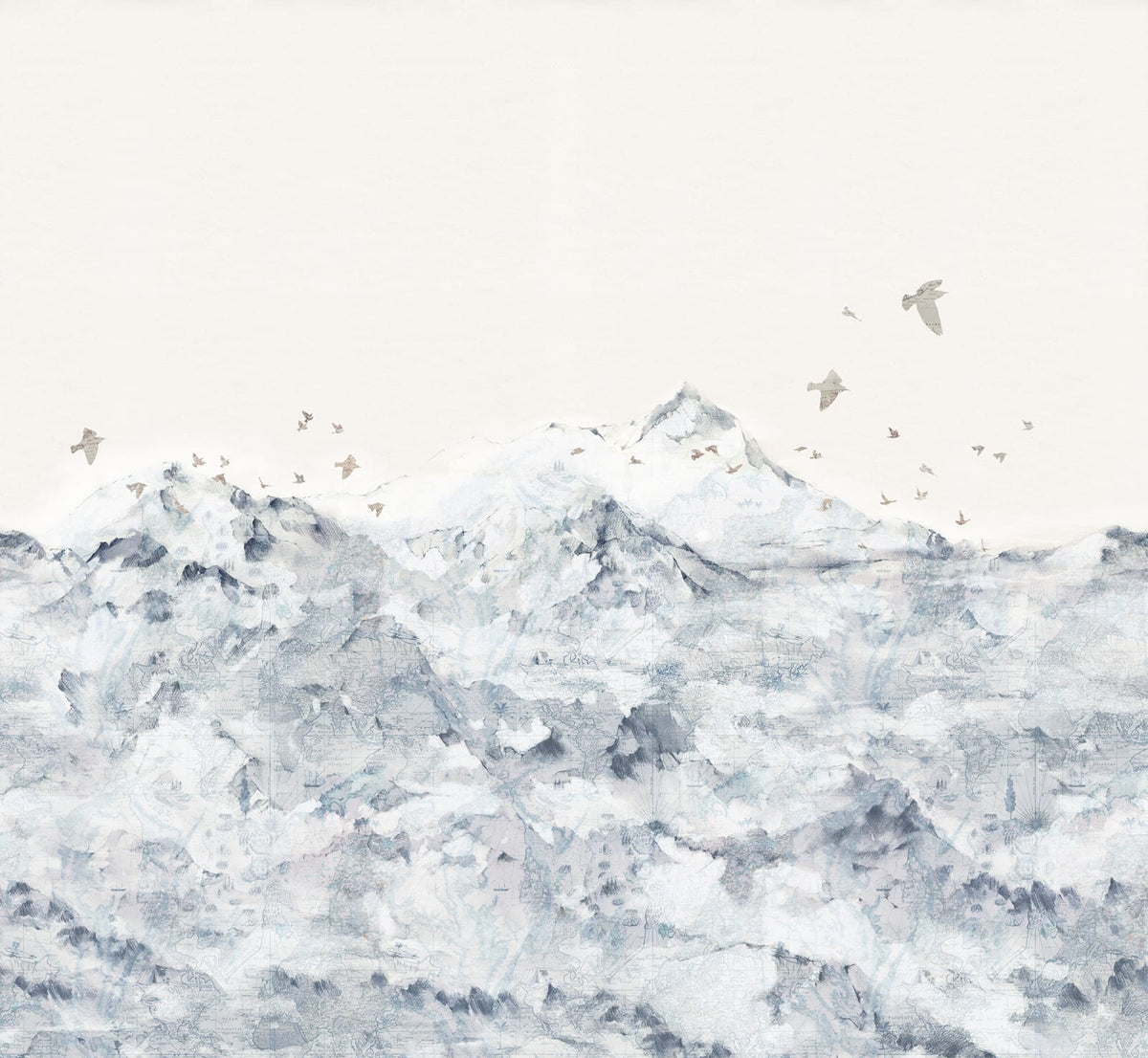 Tapetti Paper Mountains, Blue
