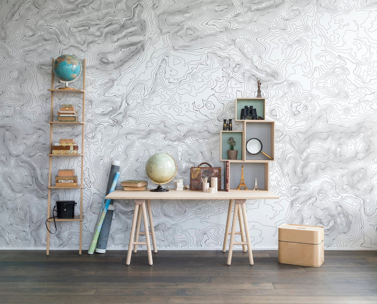 Tapetti Elevation Lines, White