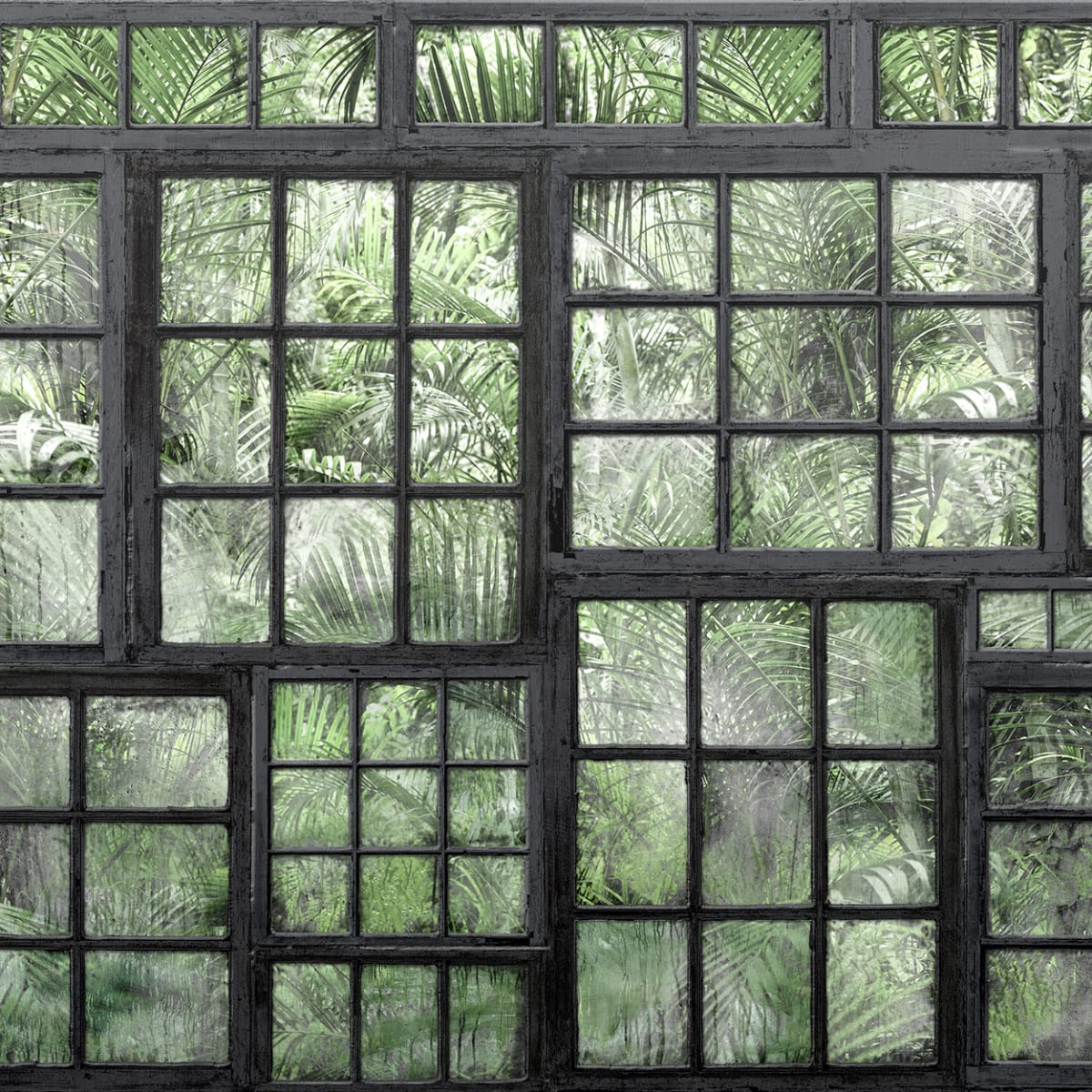 Tapetti Perspective Jardin, Noir