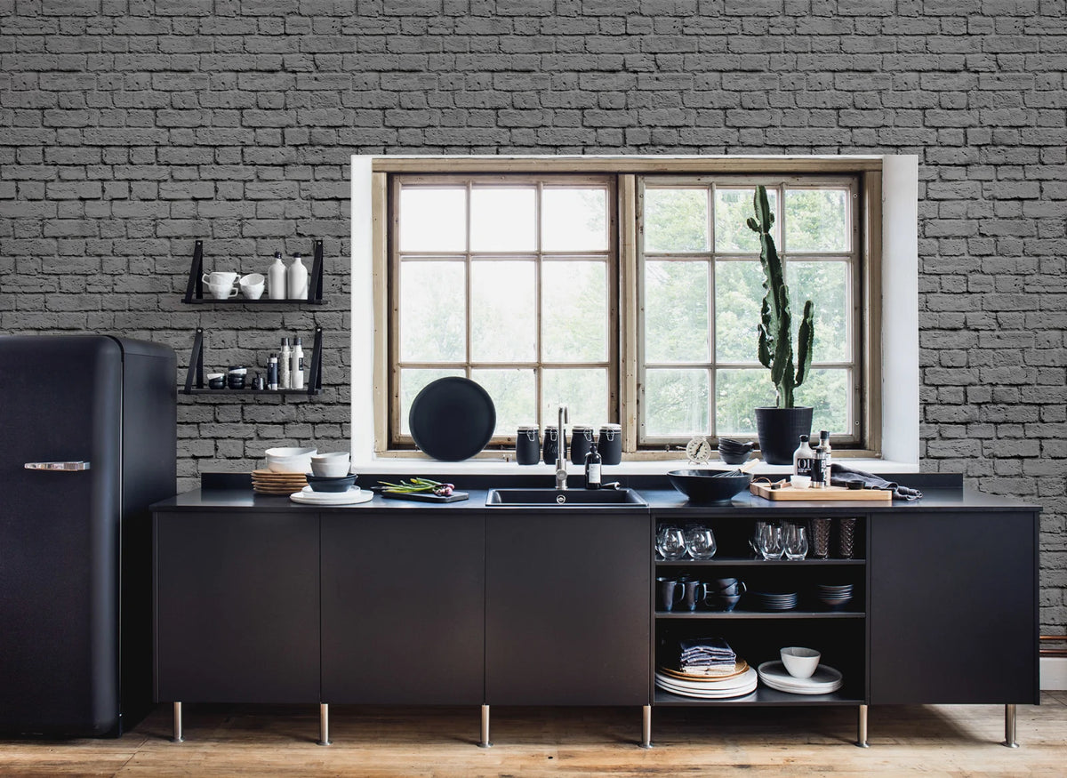 Tapetti Soft Bricks, Gray