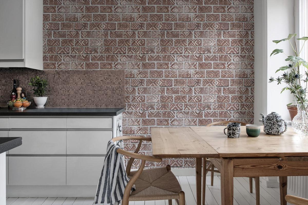 Tapetti Decorated Bricks, Red