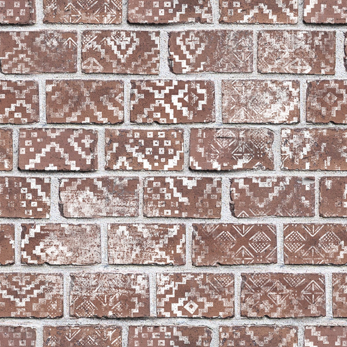 Tapetti Decorated Bricks, Red