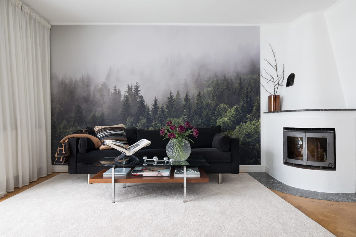 Tapetti Misty Fir Forest