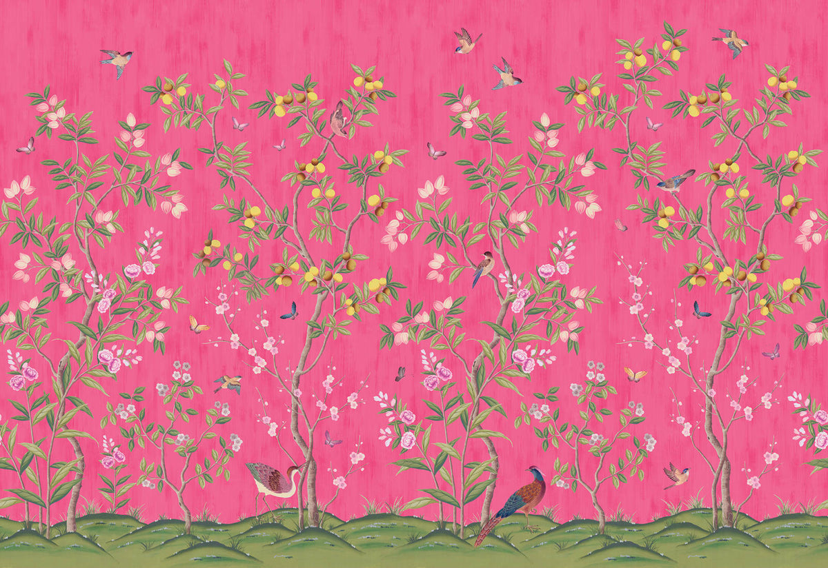 Tapetti Chinoiserie Chic, Fuchsia