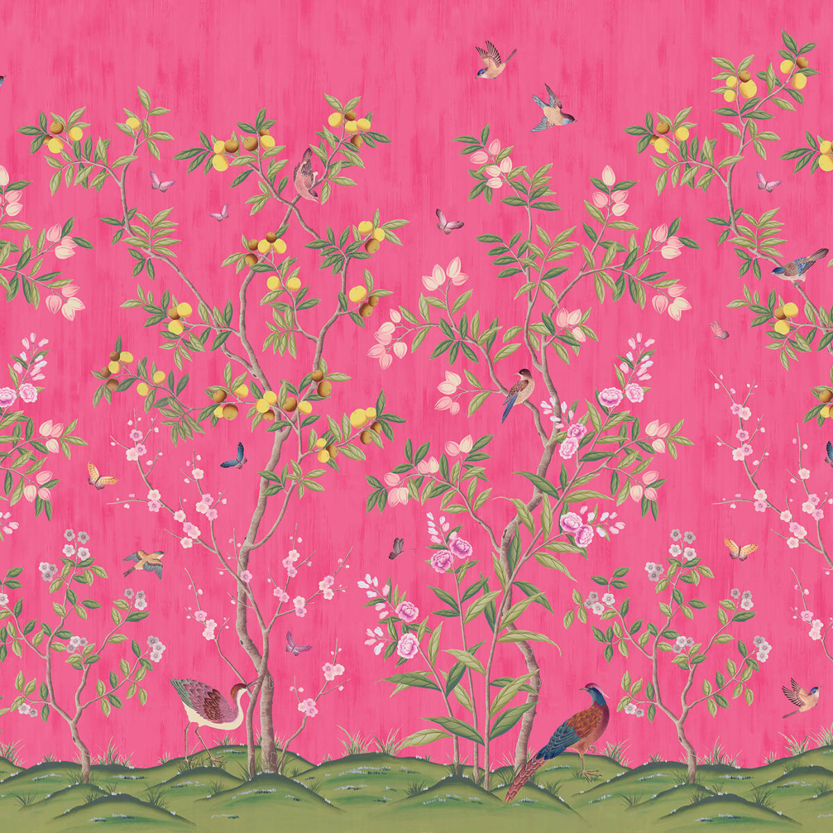 Tapetti Chinoiserie Chic, Fuchsia