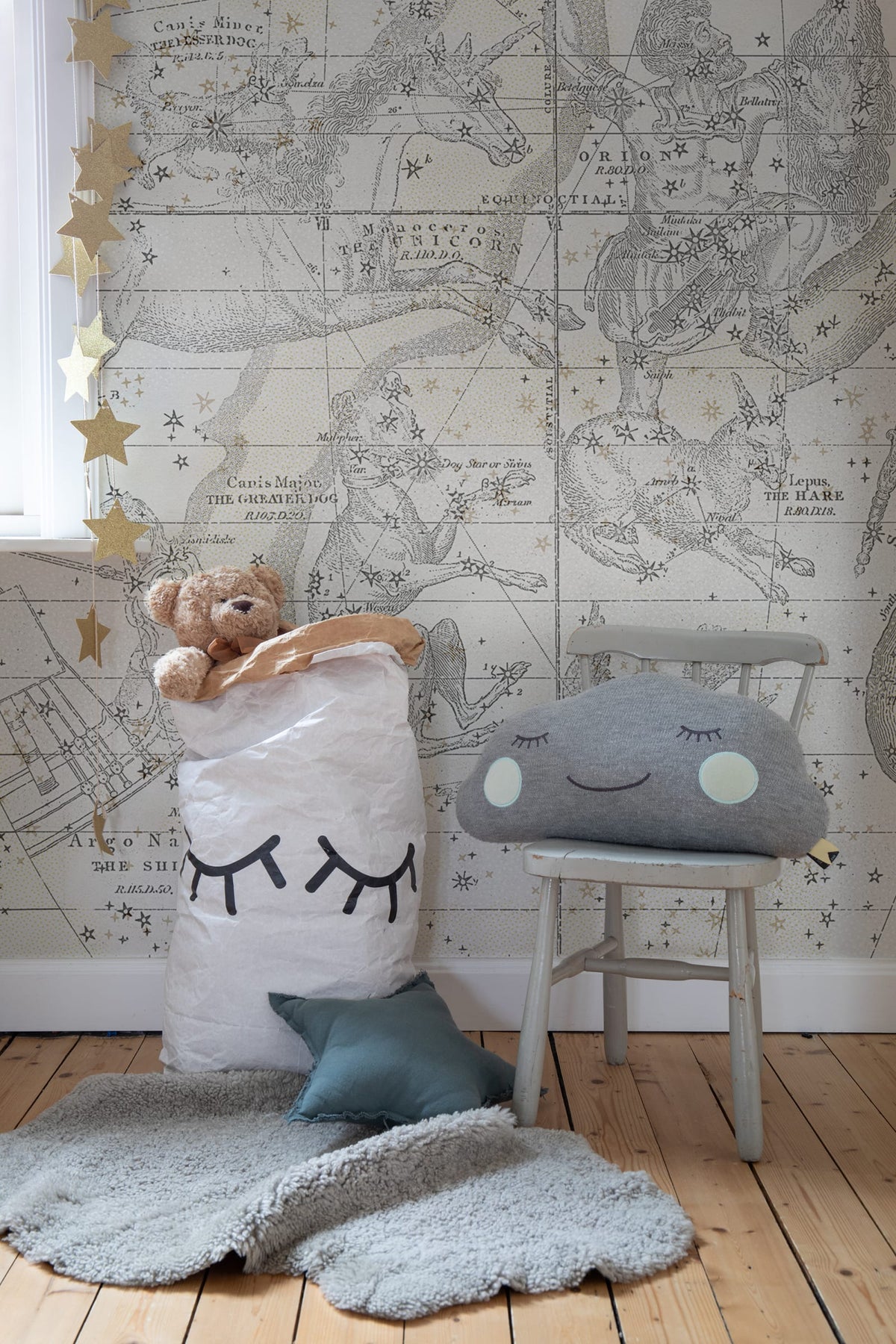 Tapetti Star Map, White