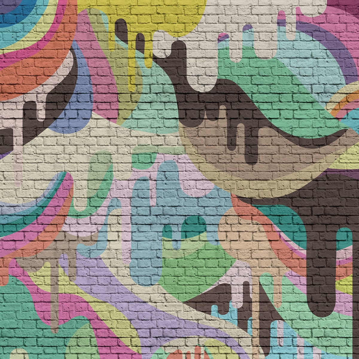 Tapetti Dripping Rainbow