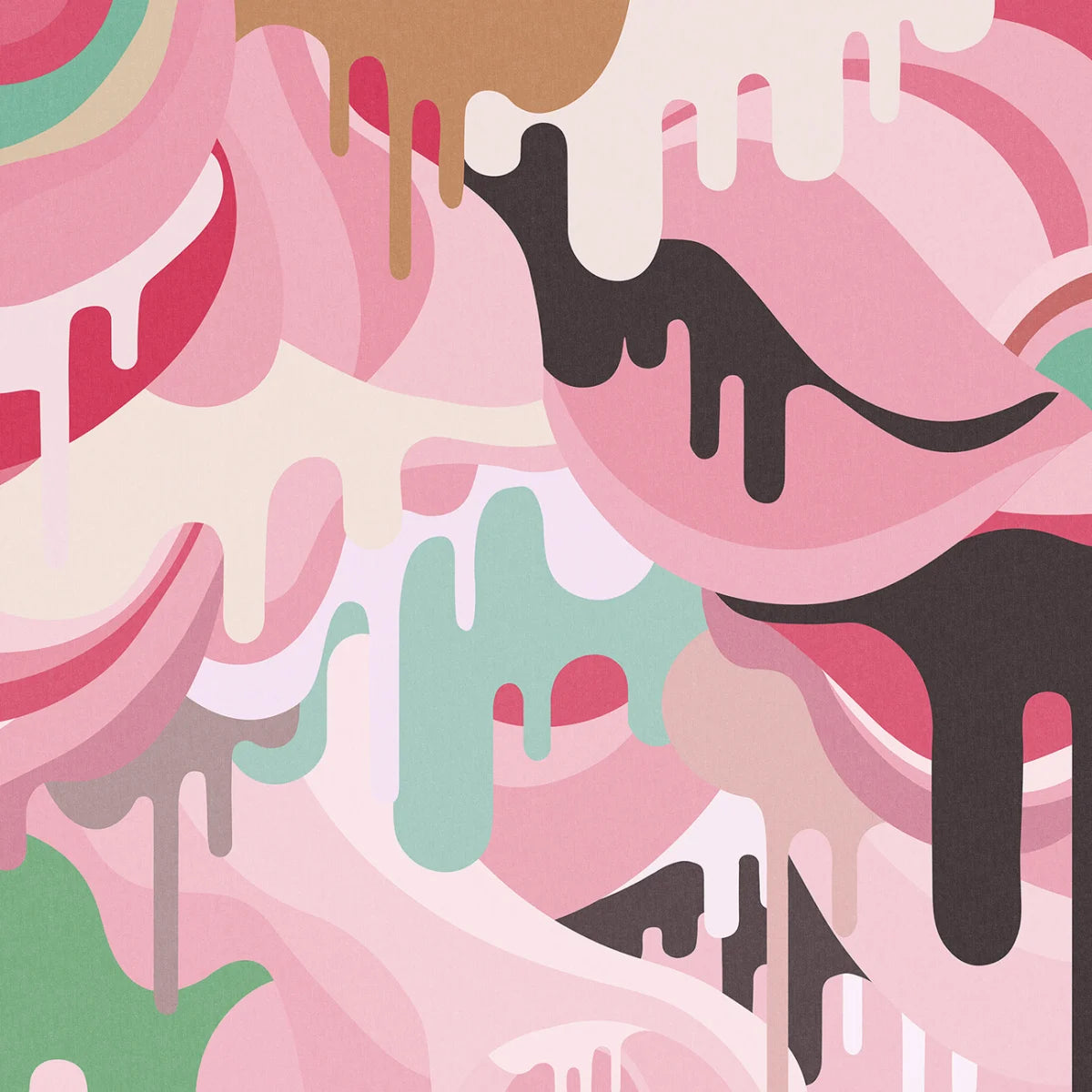 Tapetti Dripping Rainbow, Marshmallow