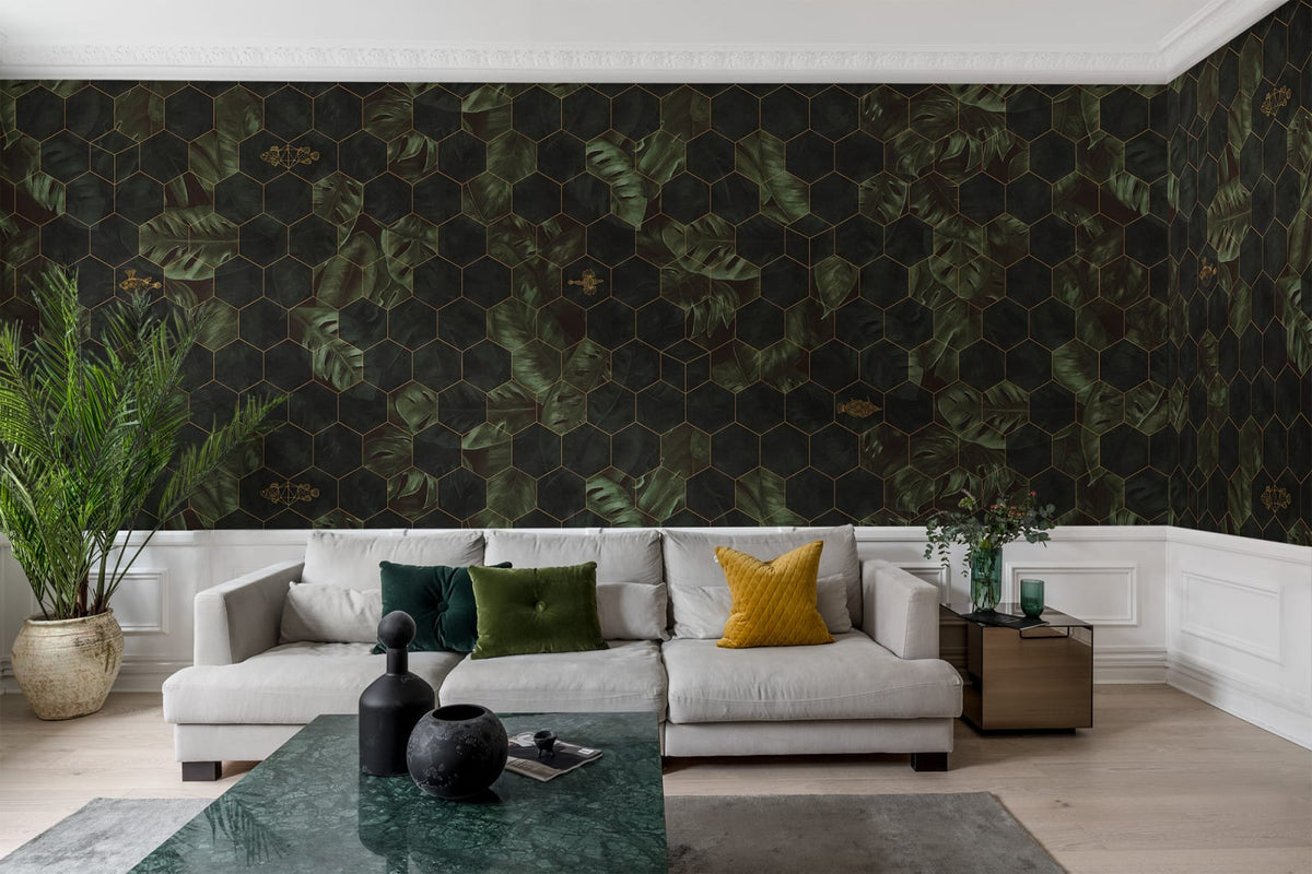 Tapetti Hexagon Leaves