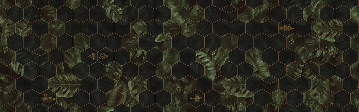 Tapetti Hexagon Leaves
