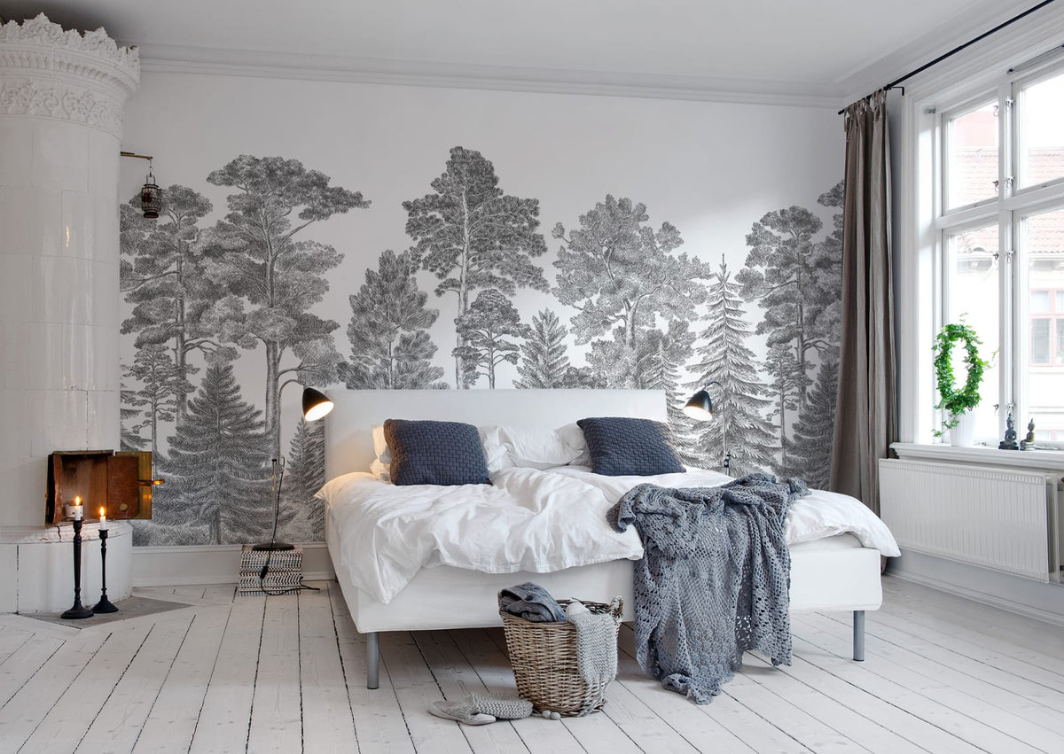 Tapetti Scandinavian Bellewood, Gray