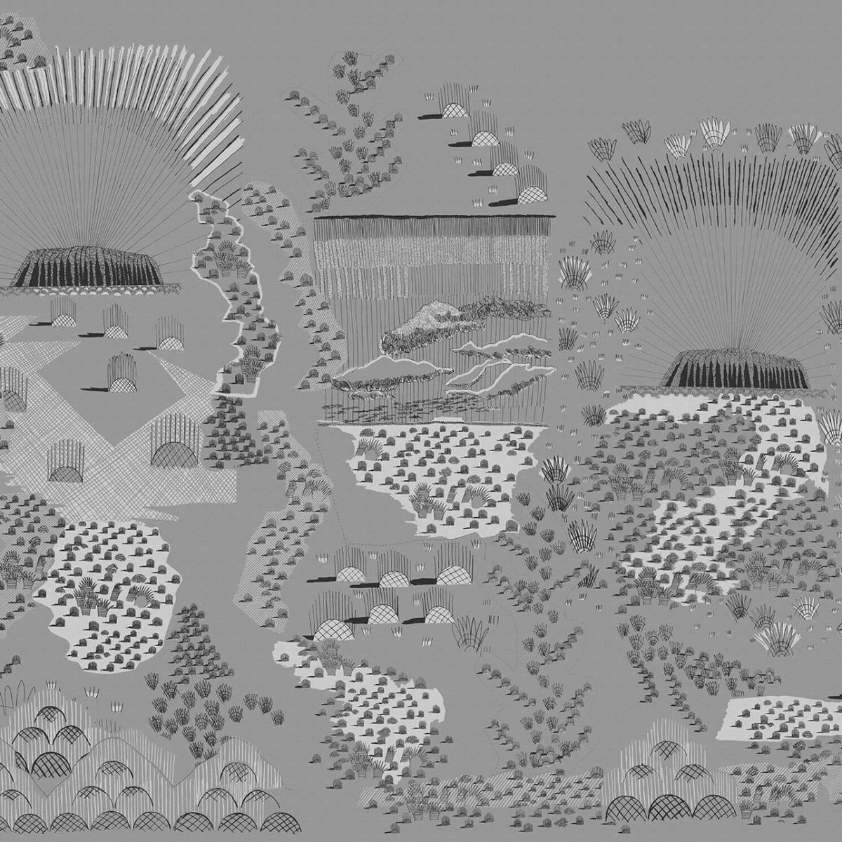Tapetti Ayers Rock, Graphite