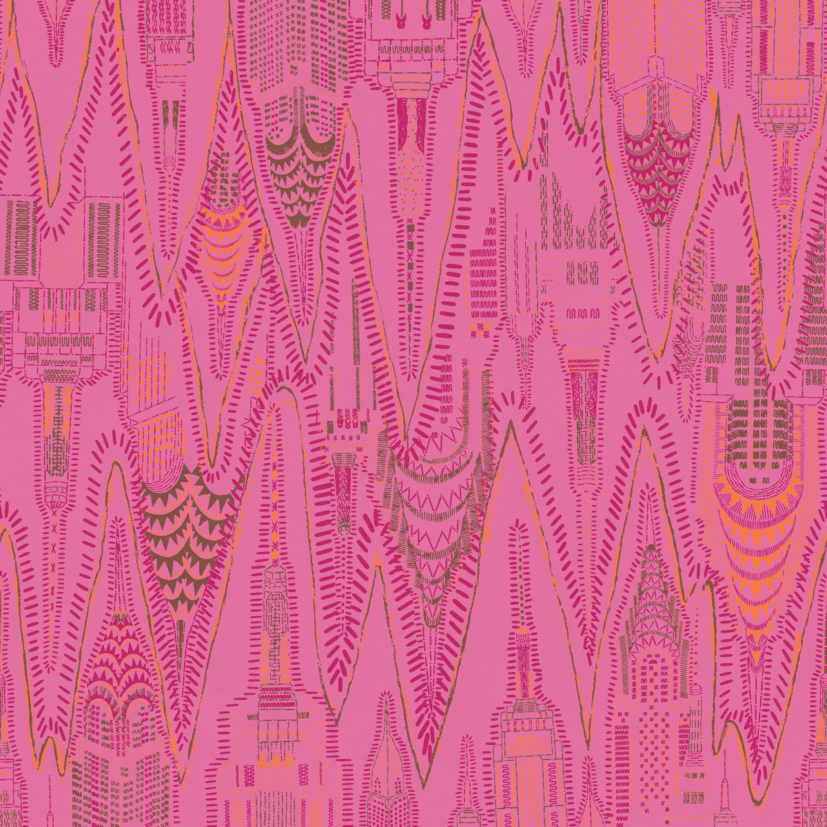 Tapetti Manhattan, Hot Pink
