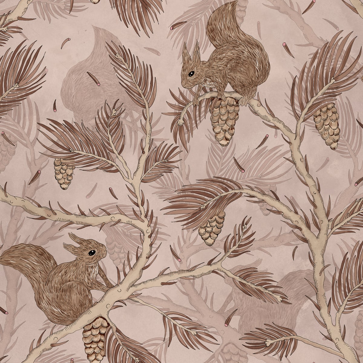 Tapetti Squirrel Mountain, Pink