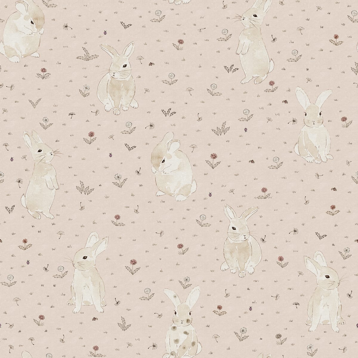 Tapetti Bunny Field, Pink