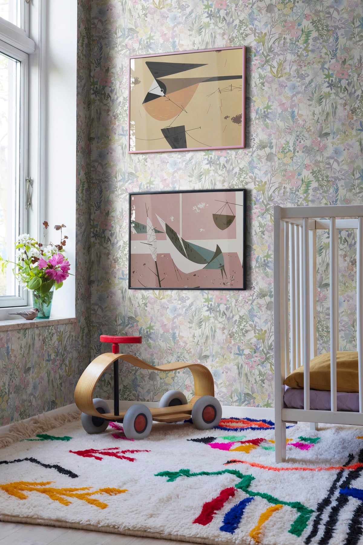 Tapetti Poppy Meadow, Pastel