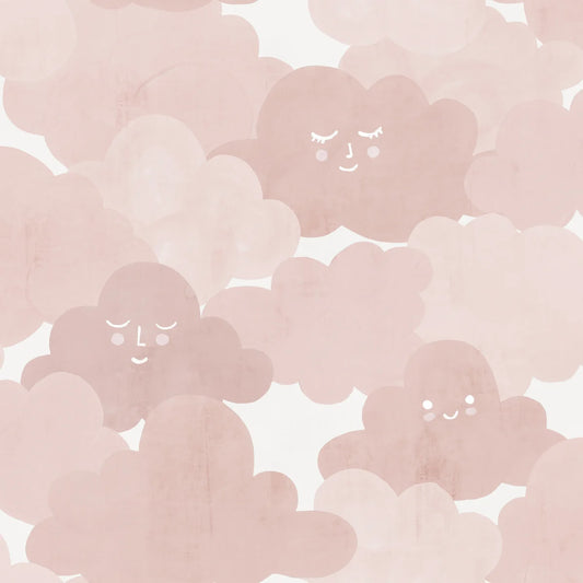 Tapetti Happy Clouds, Pink