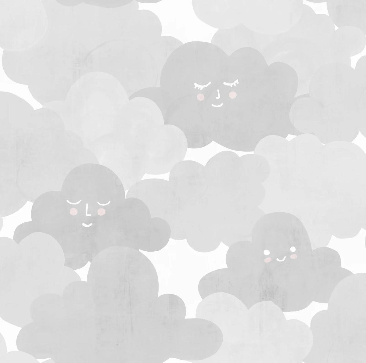 Tapetti Happy Clouds, Graphite