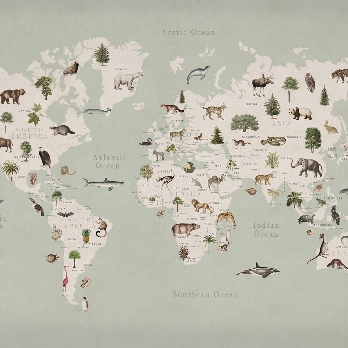 Tapetti Animal World, Mint