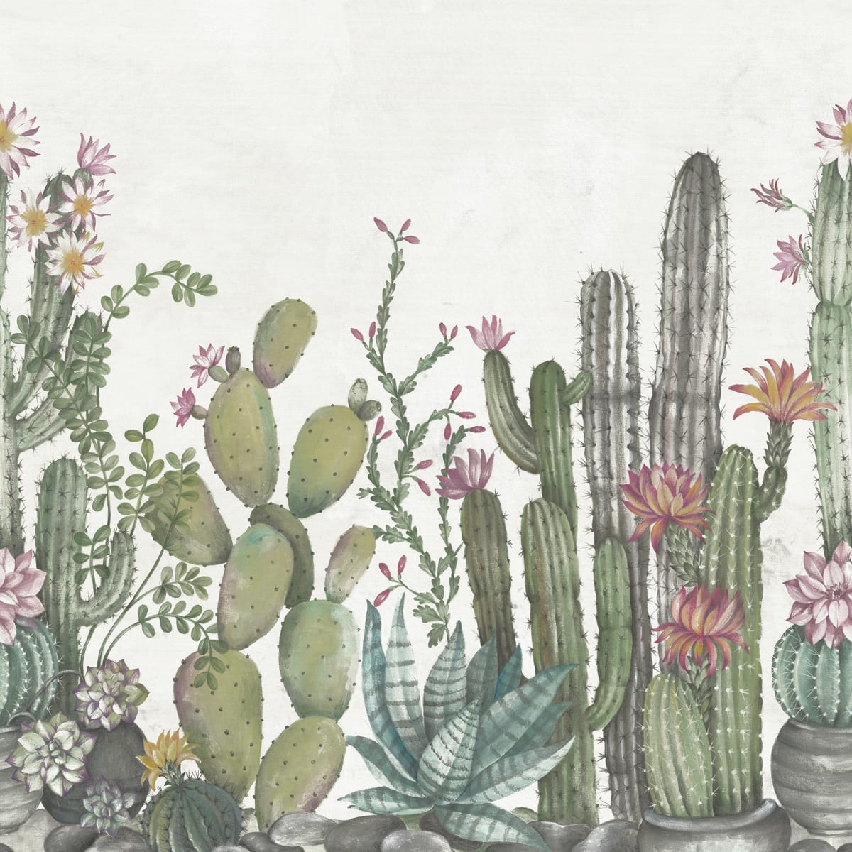 Tapetti Playfull Cactus, Ivory