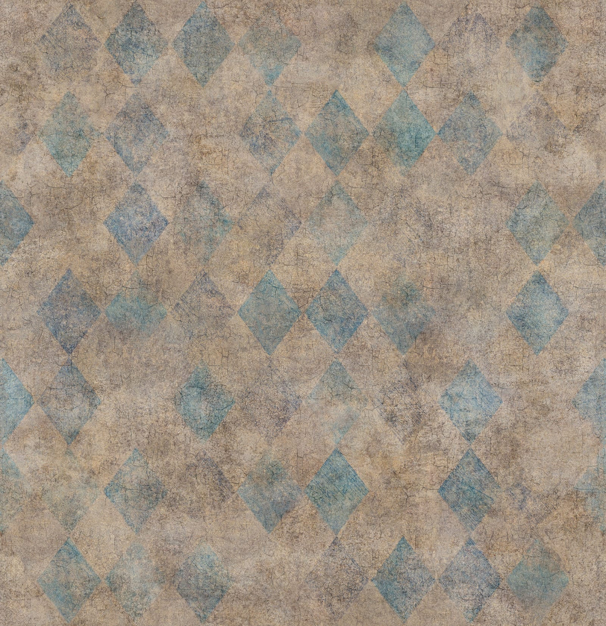 Tapetti Small Patinated Diamonds Turquoise
