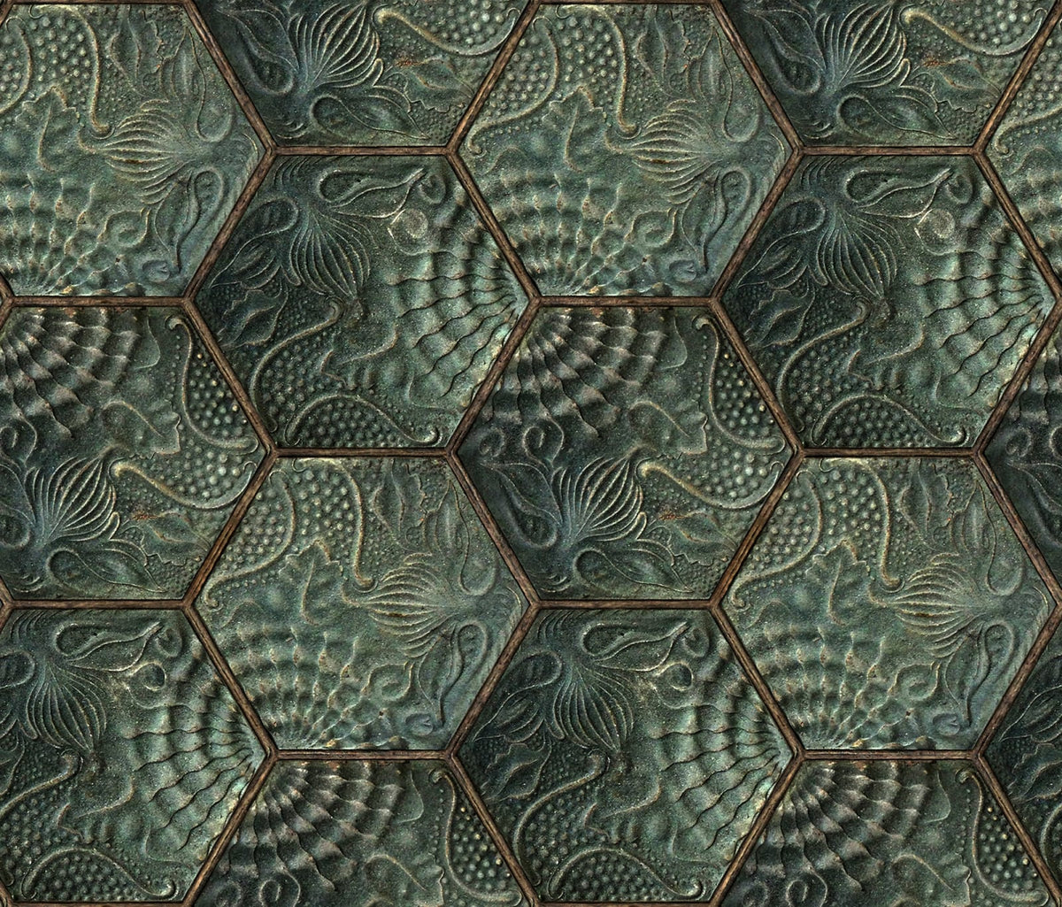 Tapetti Hexagon Tiles Emerald