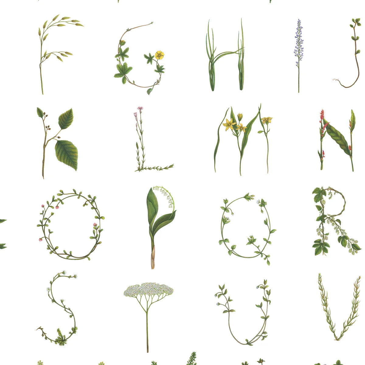 Tapetti Floral Alphabet Mini English