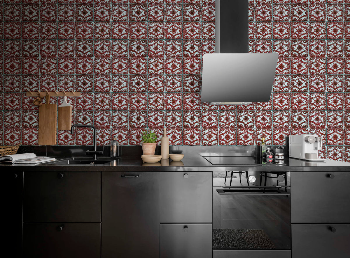 Tapetti Artisan Tiles, Indian Red