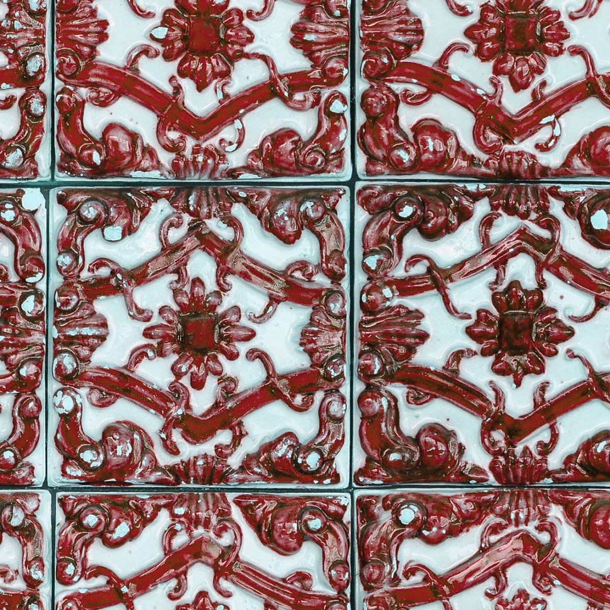 Tapetti Artisan Tiles, Indian Red