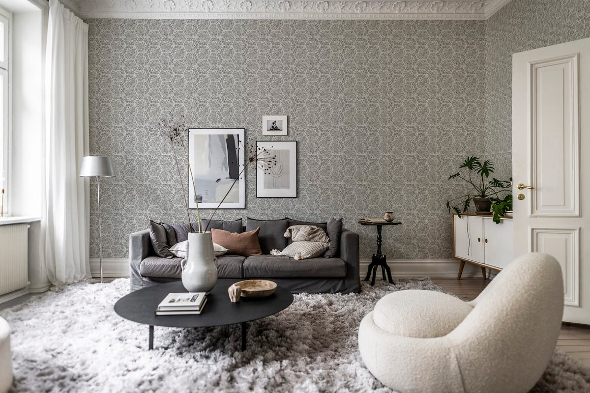 Tapetti Marbled Hexagon Tiles, Gray
