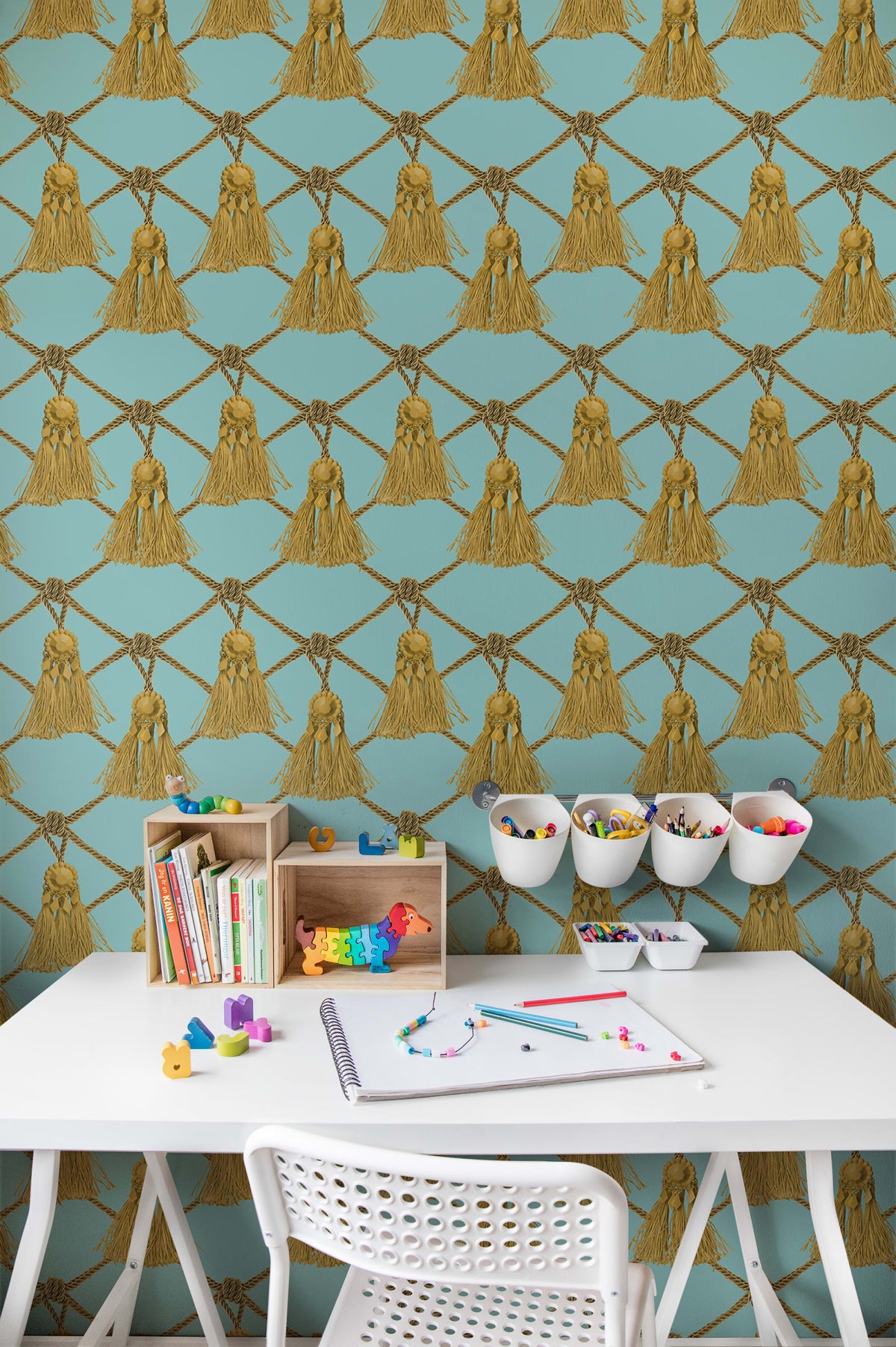 Tapetti Tassels, Soft Turquoise