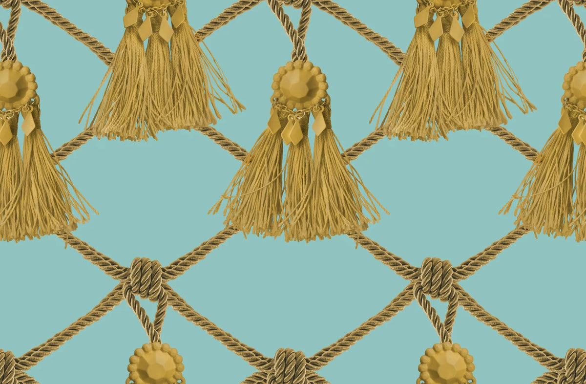 Tapetti Tassels, Soft Turquoise