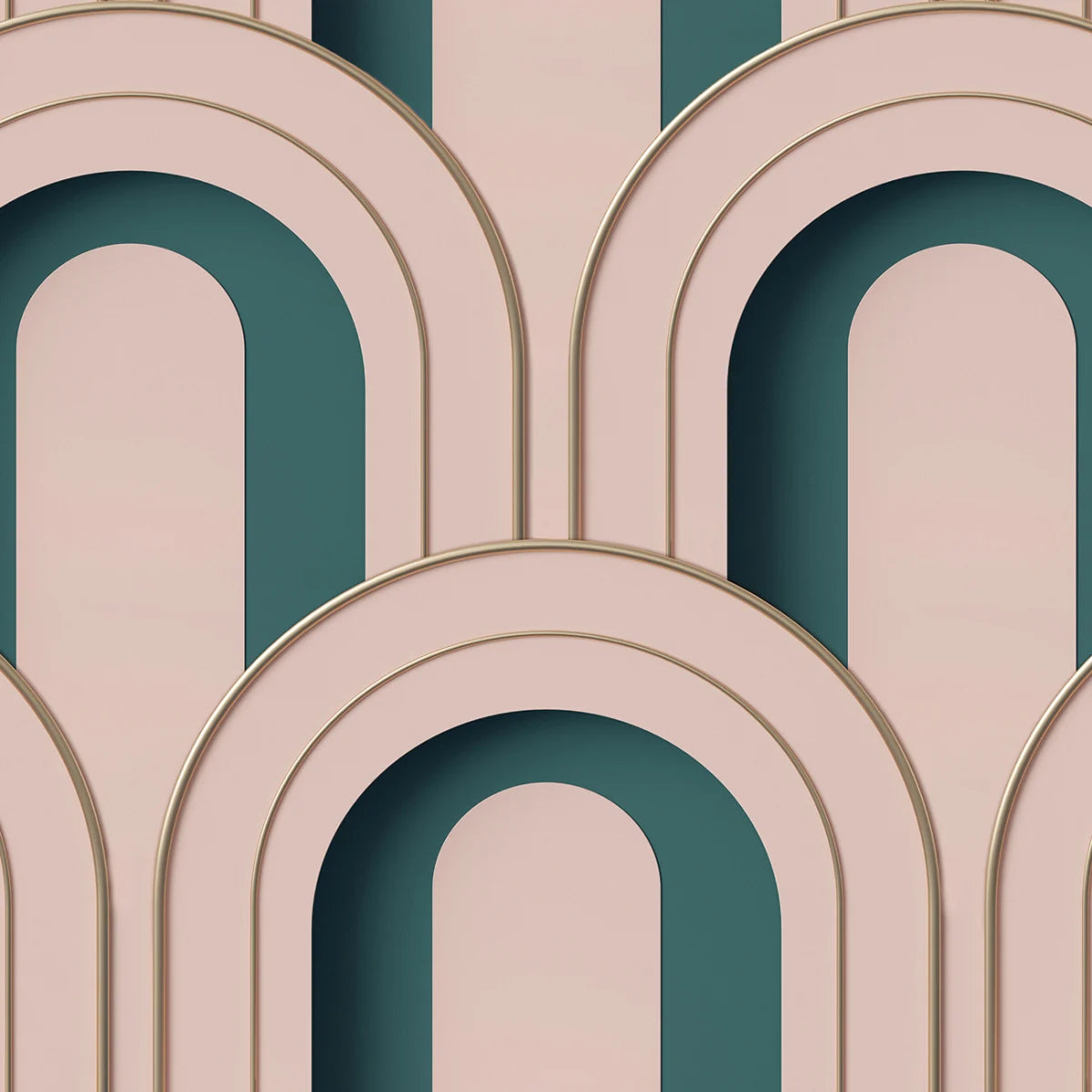 Tapetti Arch Deco Bijou, Rebel Pink
