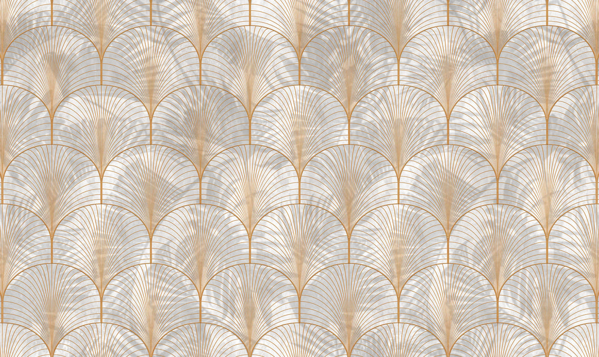 Tapetti Art Deco Palms, Gold