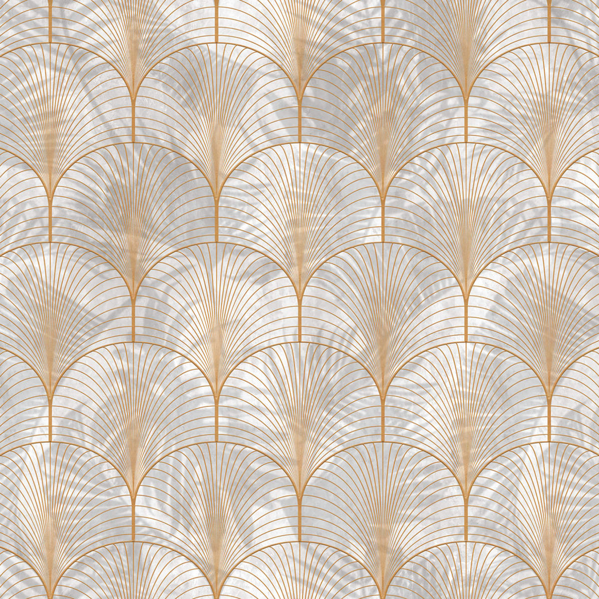 Tapetti Art Deco Palms, Gold