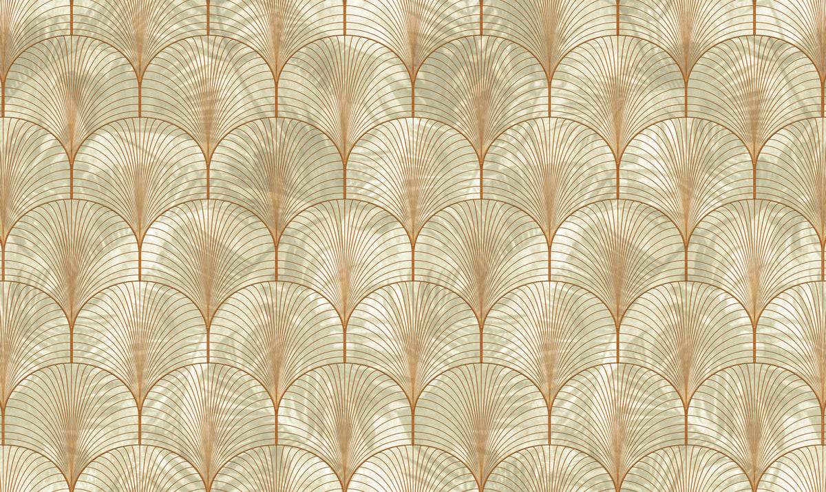 Tapetti Art Deco Palms, Bronze