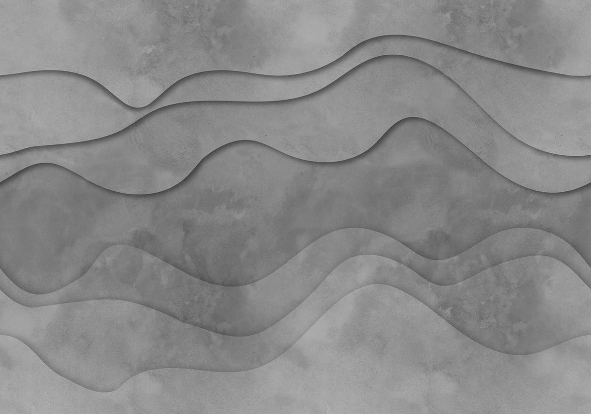 Tapetti 3D Wave, Gray