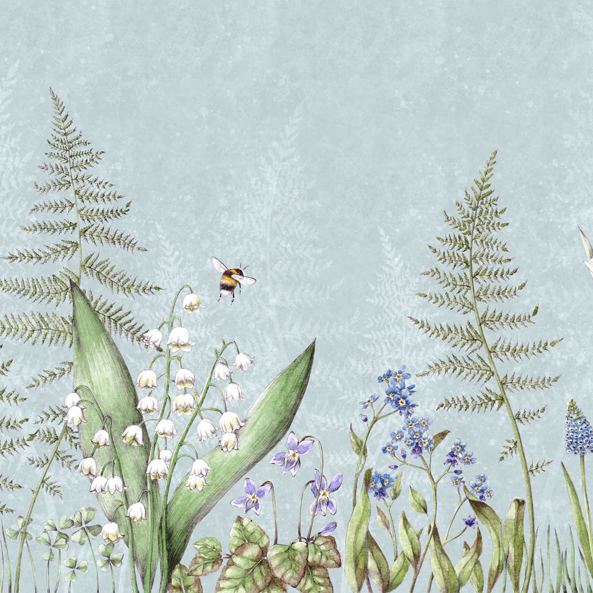 Tapetti Bumblebee, Light Blue