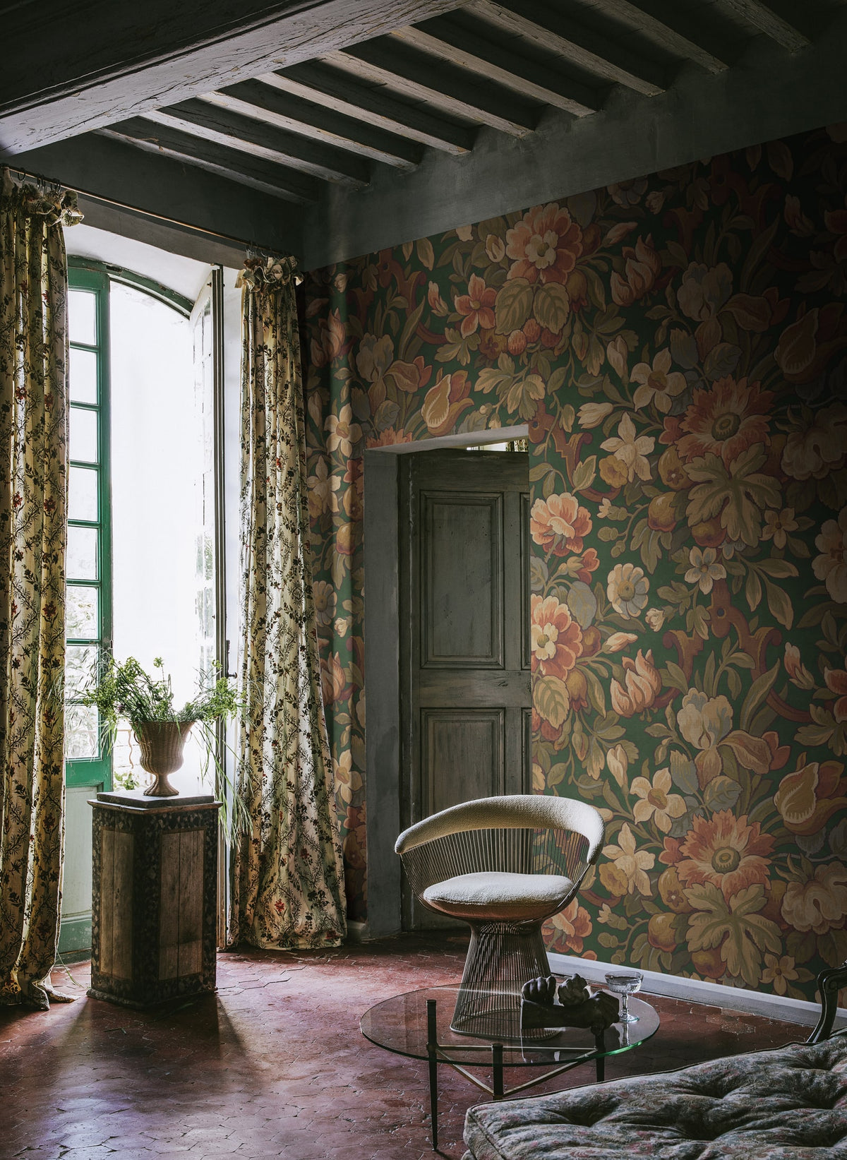 Tapetti Vintage Flora, Green