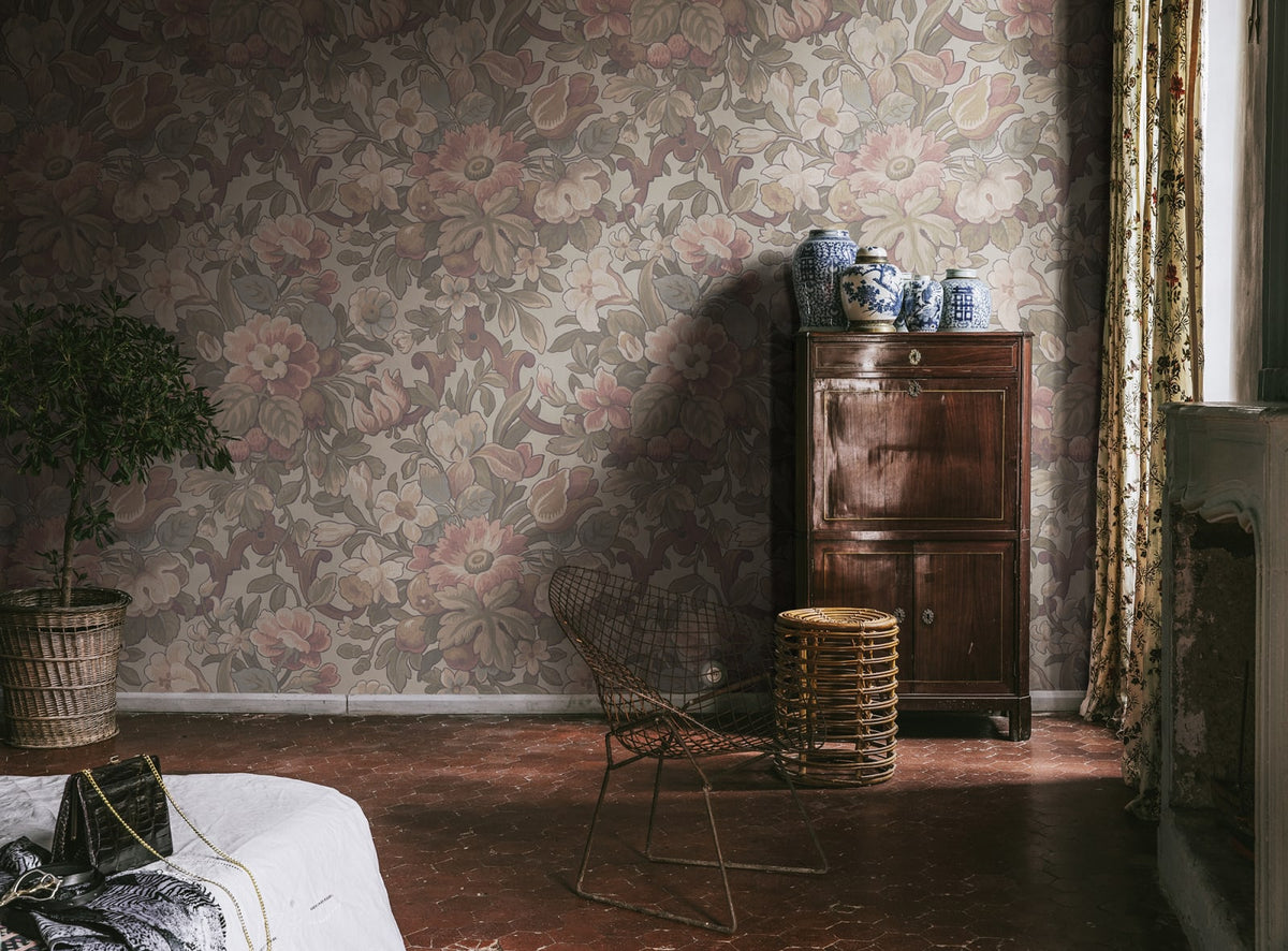 Tapetti Vintage Flora, Pastel