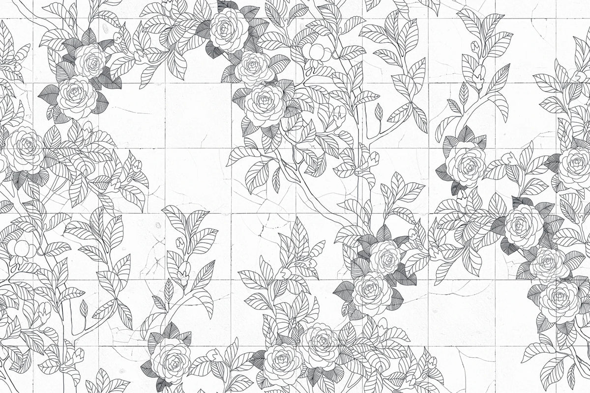 Tapetti Rose Tiles, Graphite