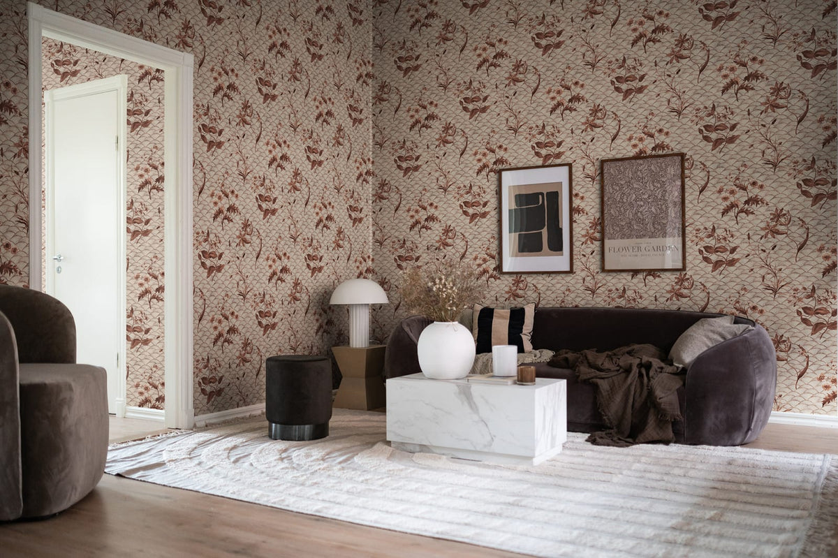 Tapetti Floral Ripple Rust